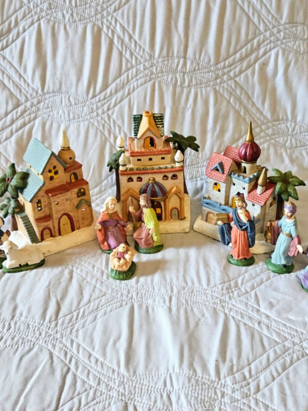 Christmas Nativity Manger Votive Holder Set | Religious | Festive